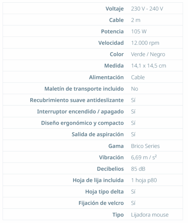 LIJADORA TIPO MOUSE 105W 14,1x14,5 cm - Imagen 4